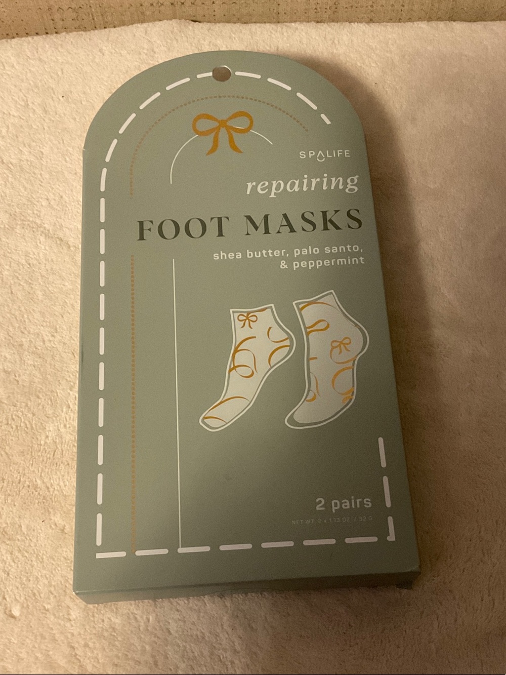 Alife Repairing Foot Masks - Mint Green & Gold